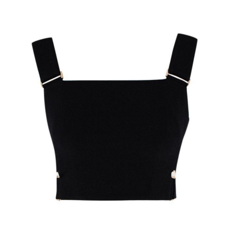 ZIMMERMANN - Stretch Crepe Buckle Bodice Cropped Top (Size 1 or US Size 6)